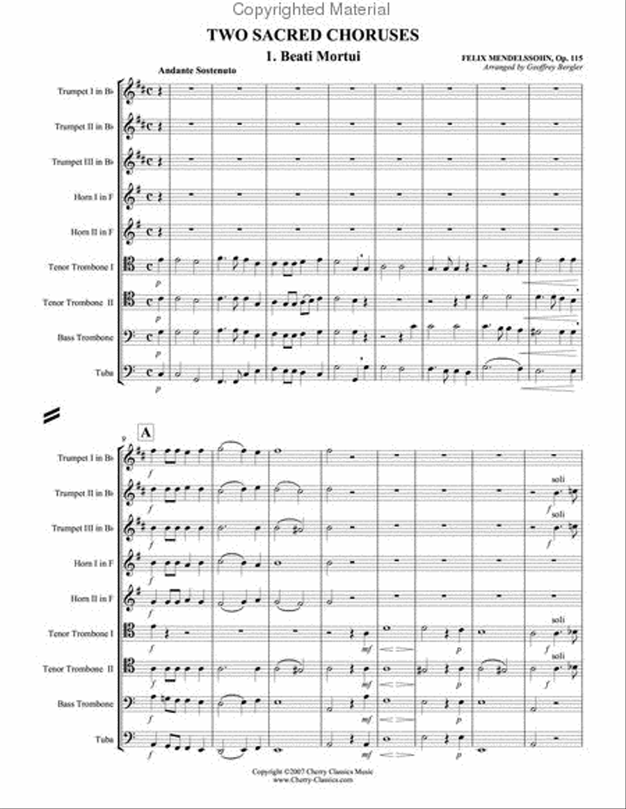 Two Sacred Choruses, Op. 115 Choir scores gallery preview page 2