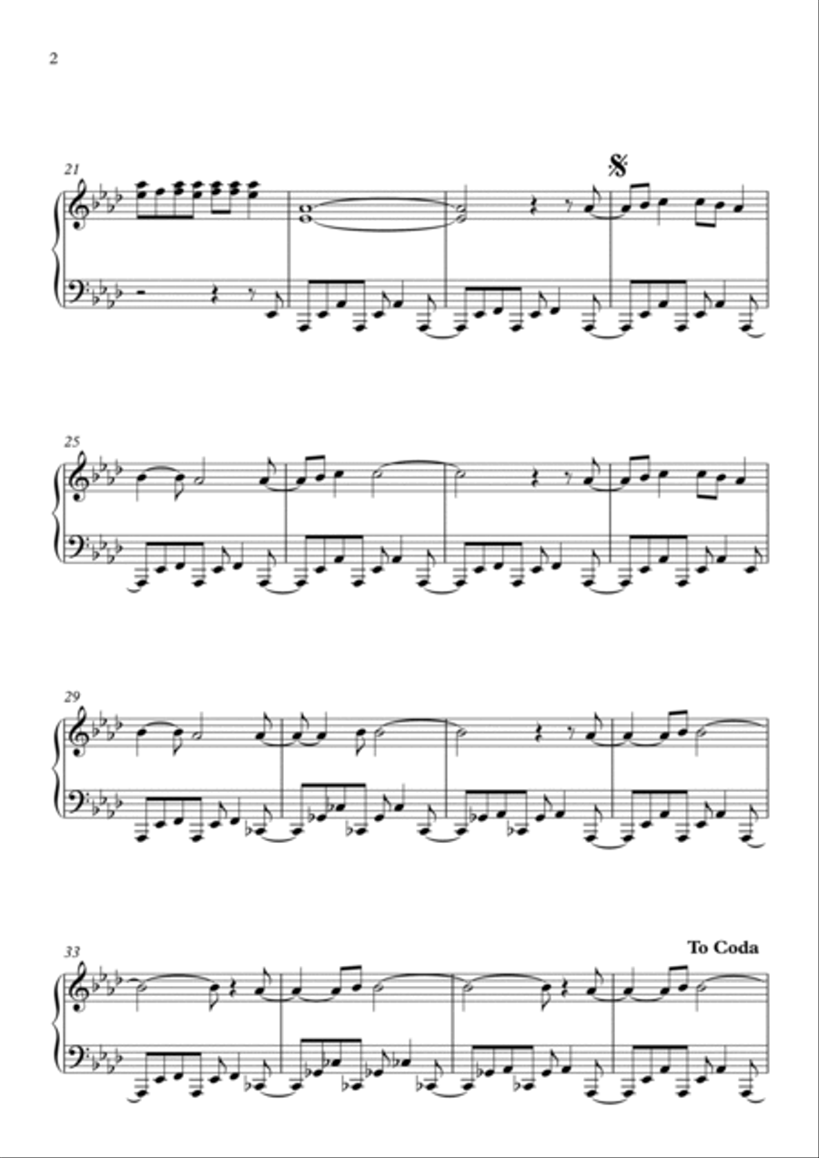Linus And Lucy Piano Solo scores gallery preview page 2