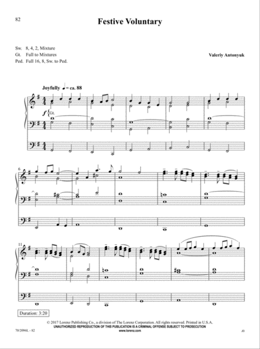 The Organist's Library, Vol. 63 Organ Solo scores gallery preview page 26