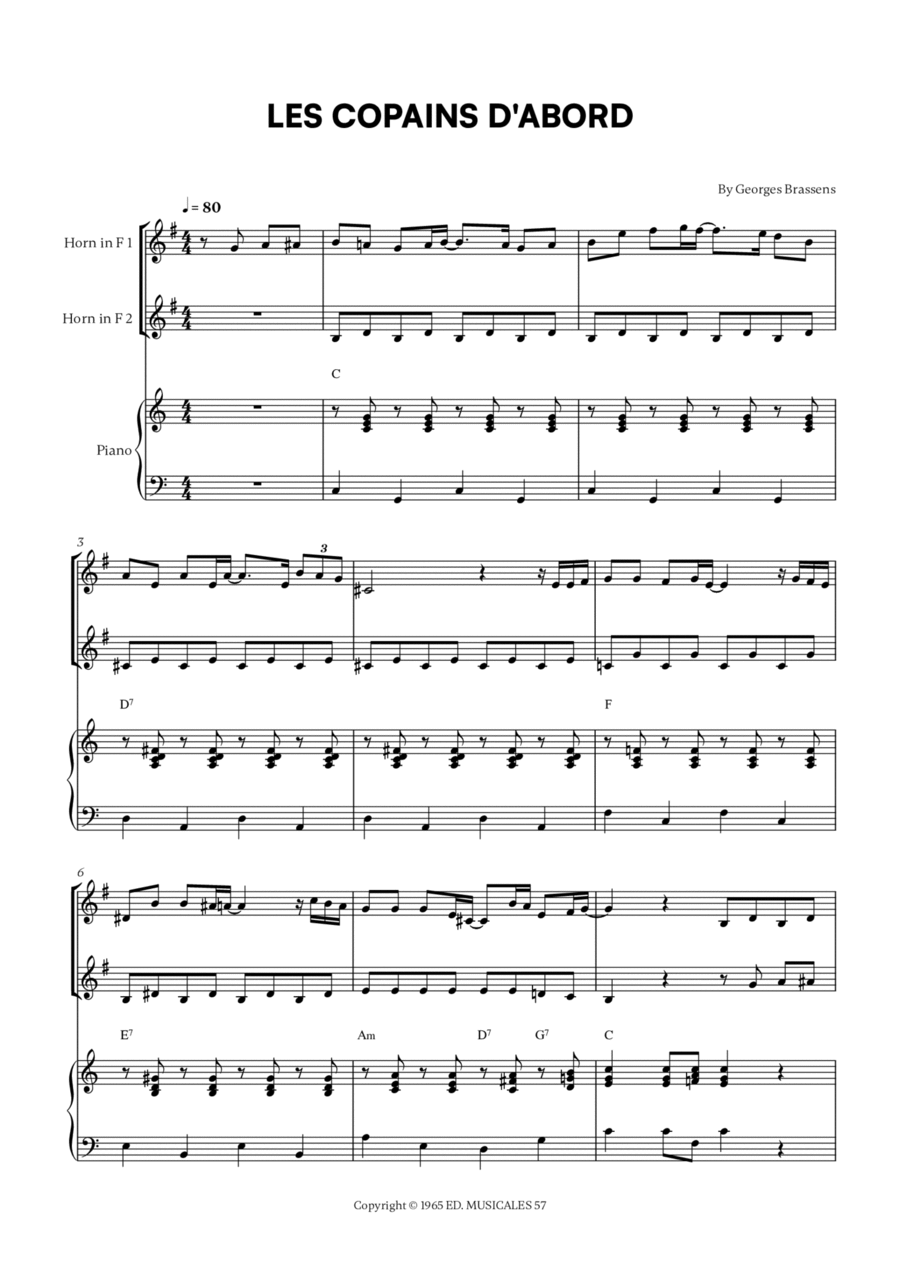 Les Copains D'abord Brass Duet scores gallery preview page 1