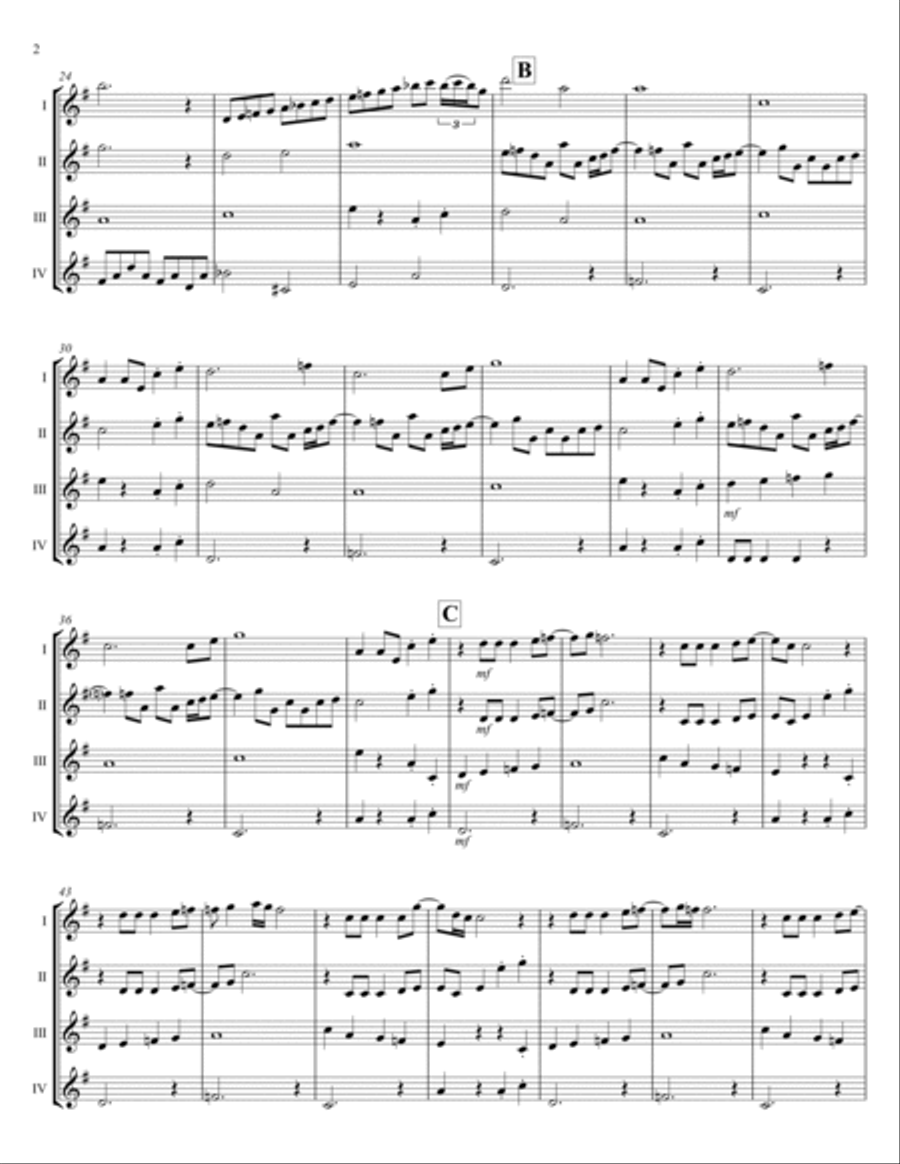 Fade To Black Flute Quartet scores gallery preview page 3
