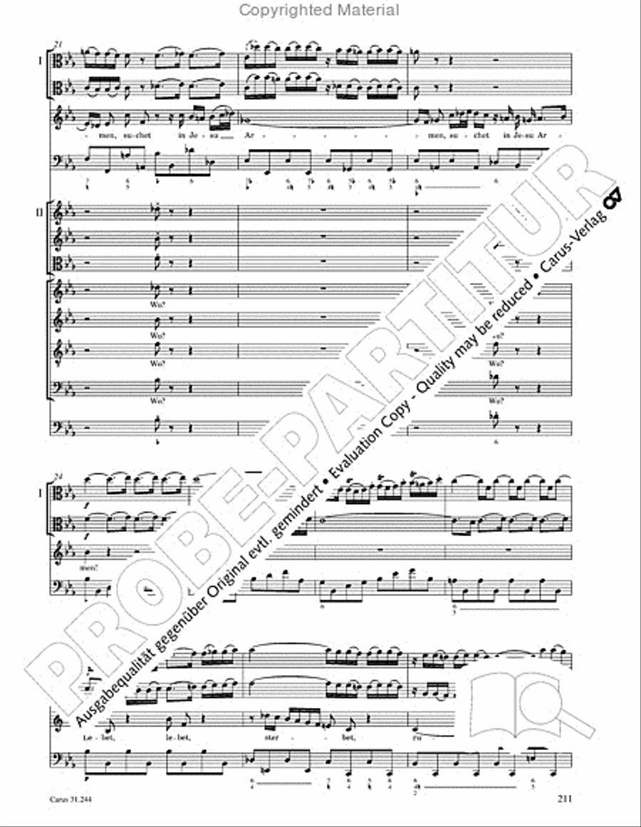 St. Matthew Passion (Matthaus-Passion) 4-Part scores gallery preview page 213