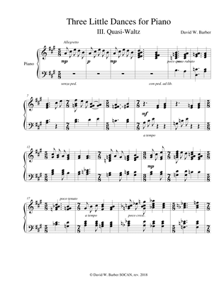 Three Little Dances for Piano #3: Quasi-Waltz