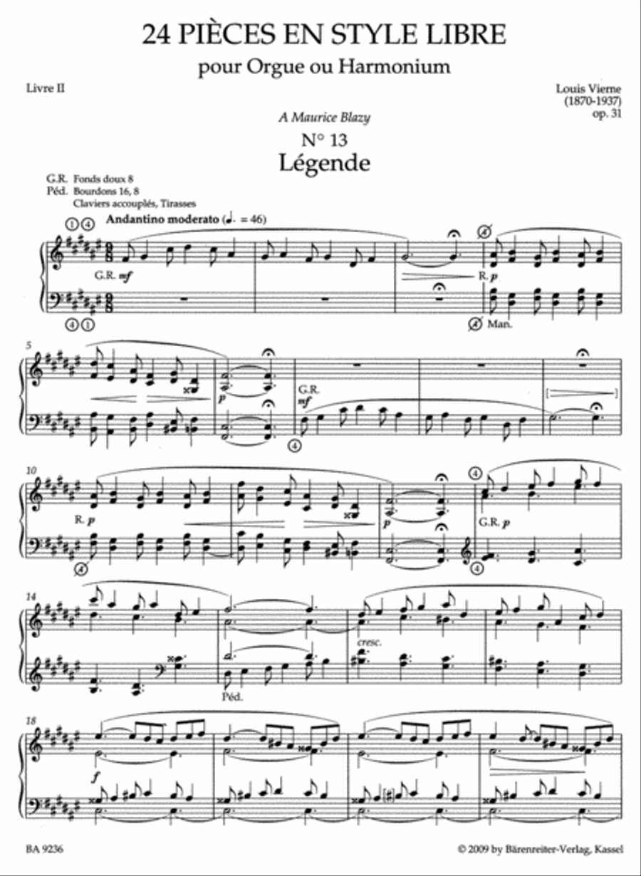 Pieces en style libre en deux livres, Livre II, Op. 31 Organ scores gallery preview page 2