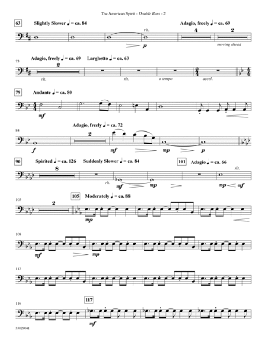 The American Spirit - Double Bass Choir scores gallery preview page 2