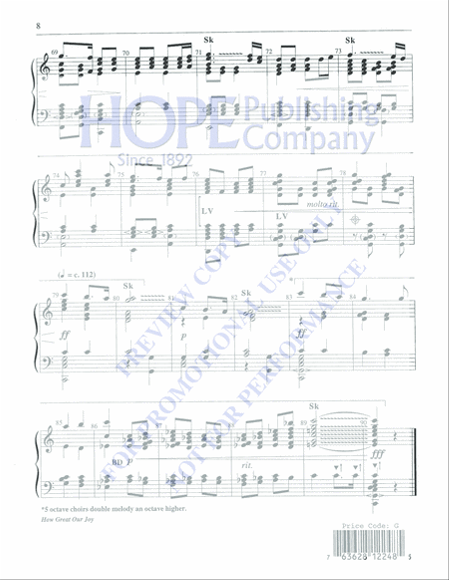 How Great Our Joy How Great Our Joy 5-Octaves scores gallery preview page 8