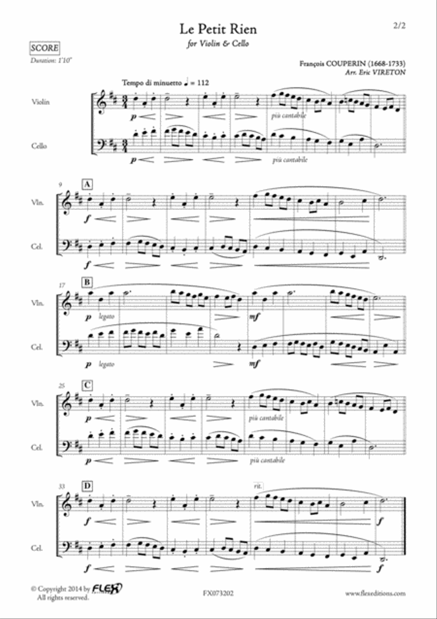 Le Petit Rien Cello scores gallery preview page 2