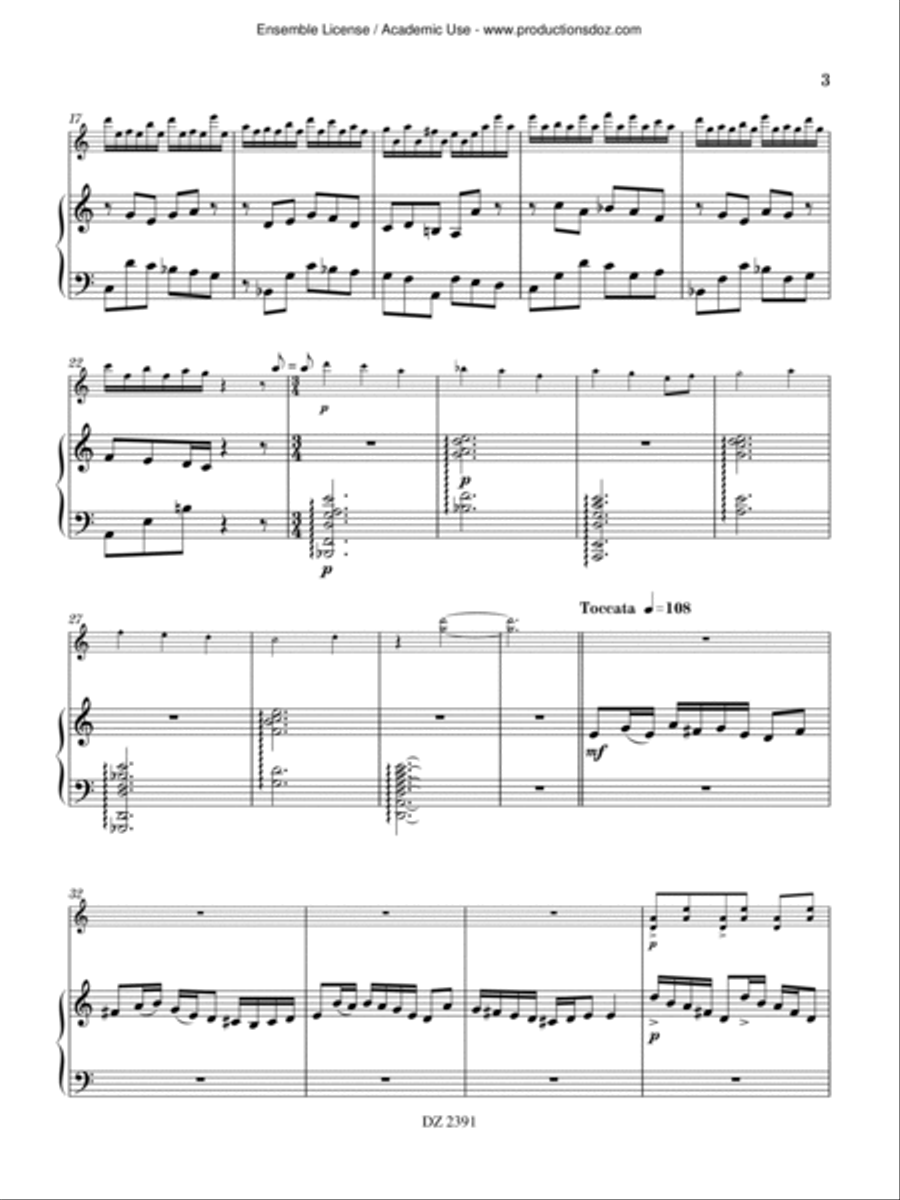 Passacaille & Toccata Harp scores gallery preview page 3