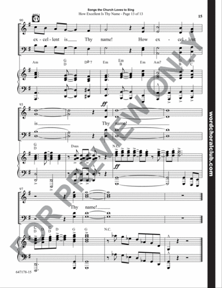 Songs the Church Loves to Sing - Choral Book 4-Part scores gallery preview page 16