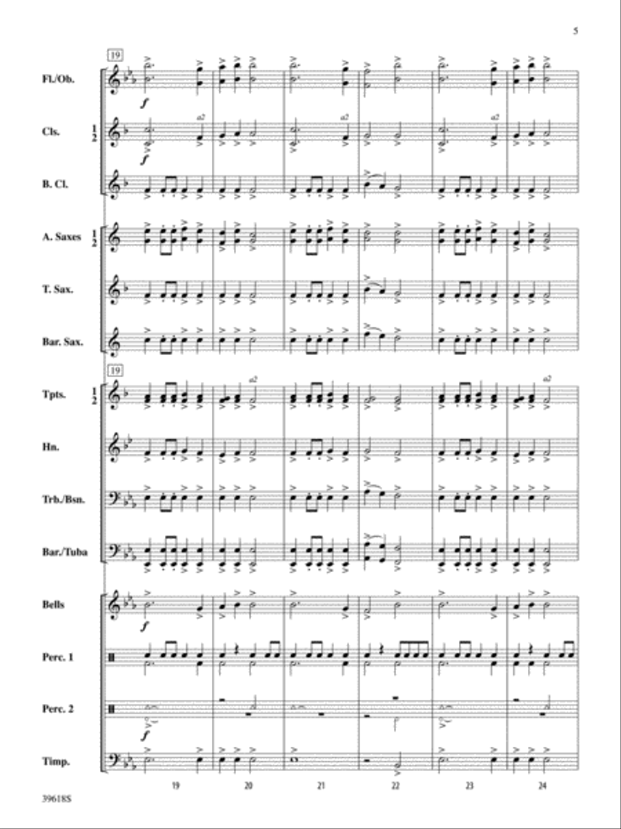 Regal Fanfare and March: Score Concert Band scores gallery preview page 5