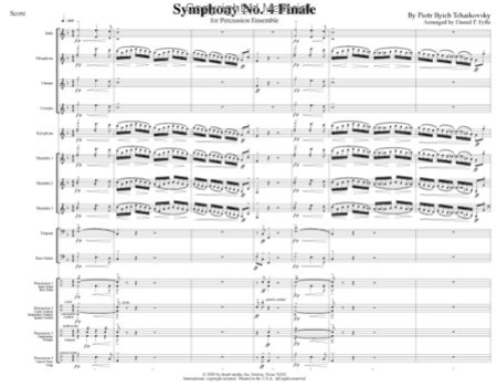 Finale from Symphony No.4 Percussion - Sheet Music