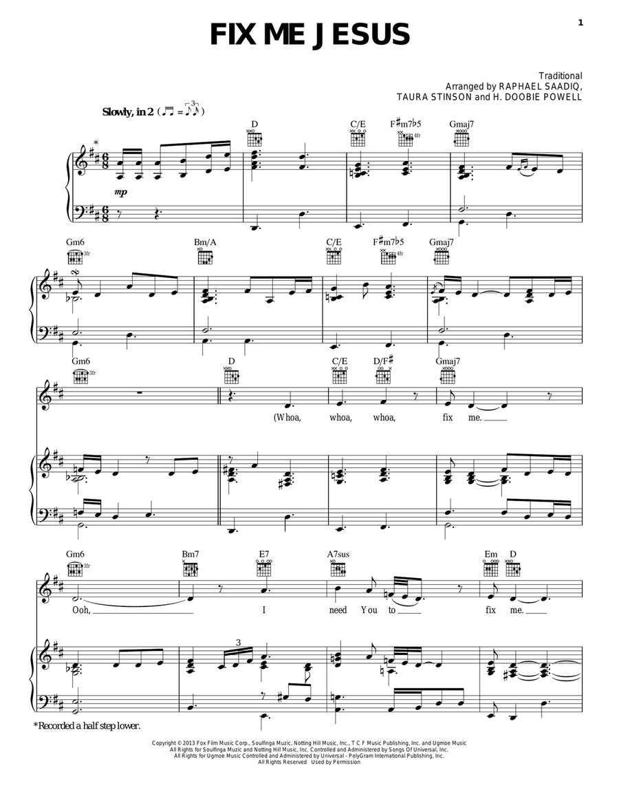 Fix Me Jesus Guitar scores gallery preview page 1