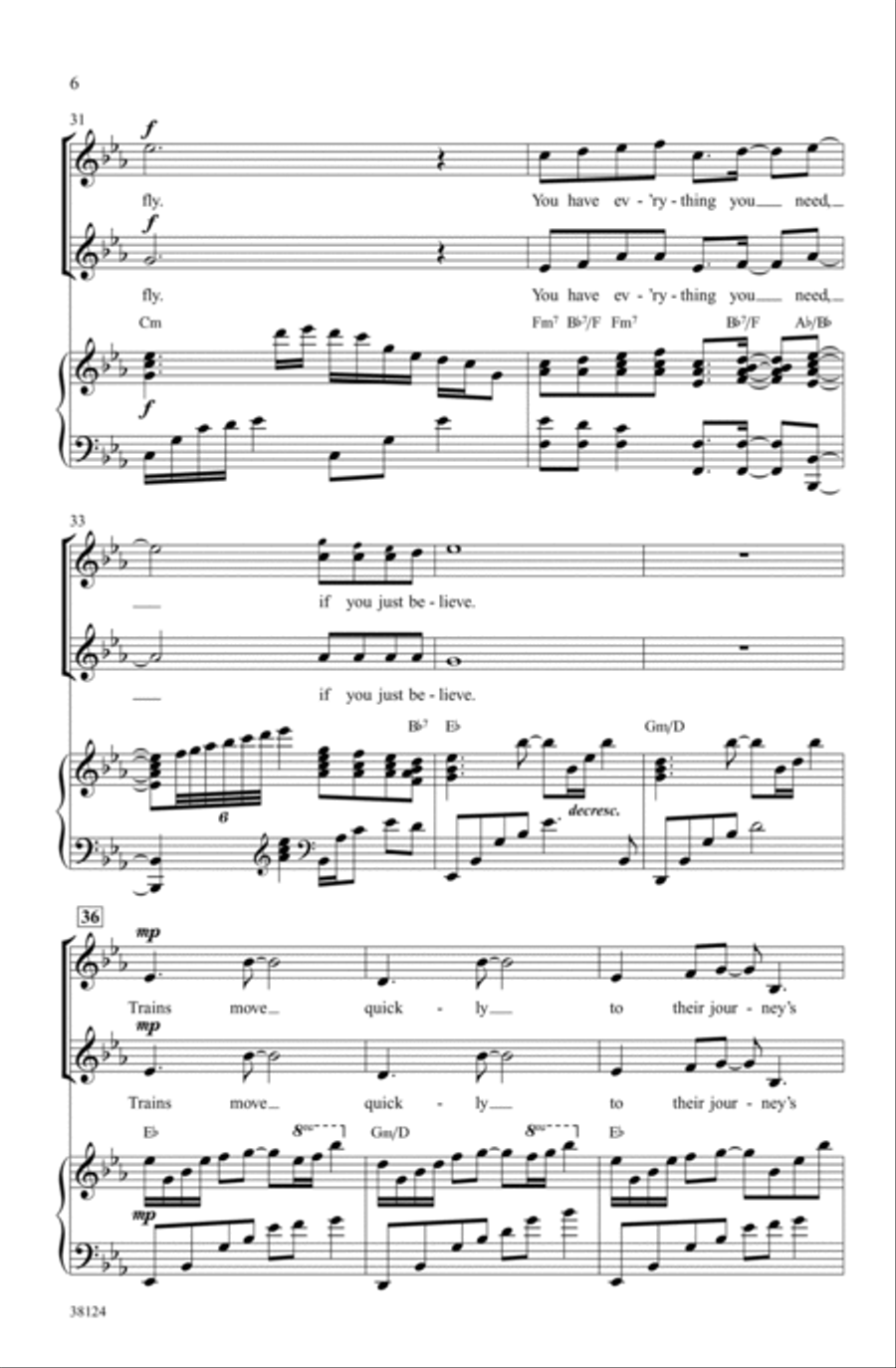 Believe (from The Polar Express) 2-Part scores gallery preview page 5