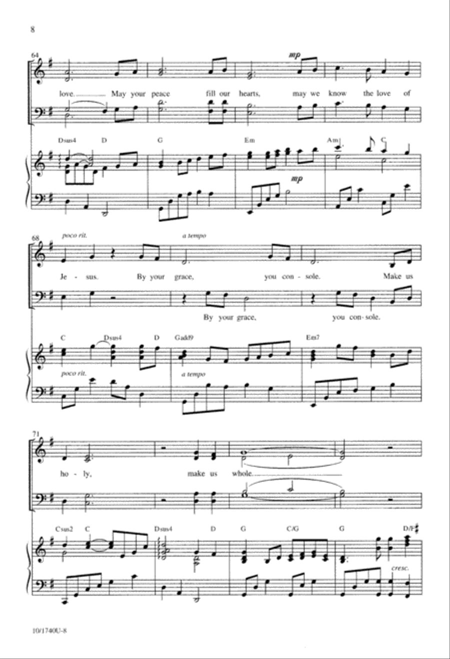 Make Us Holy, Make Us Whole 4-Part scores gallery preview page 8