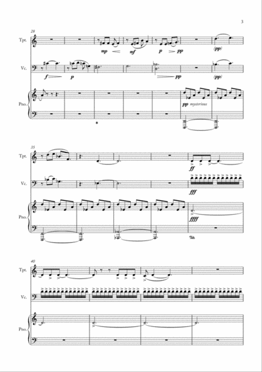 Carson Cooman: Lyric Trio for trumpet, violoncello and piano