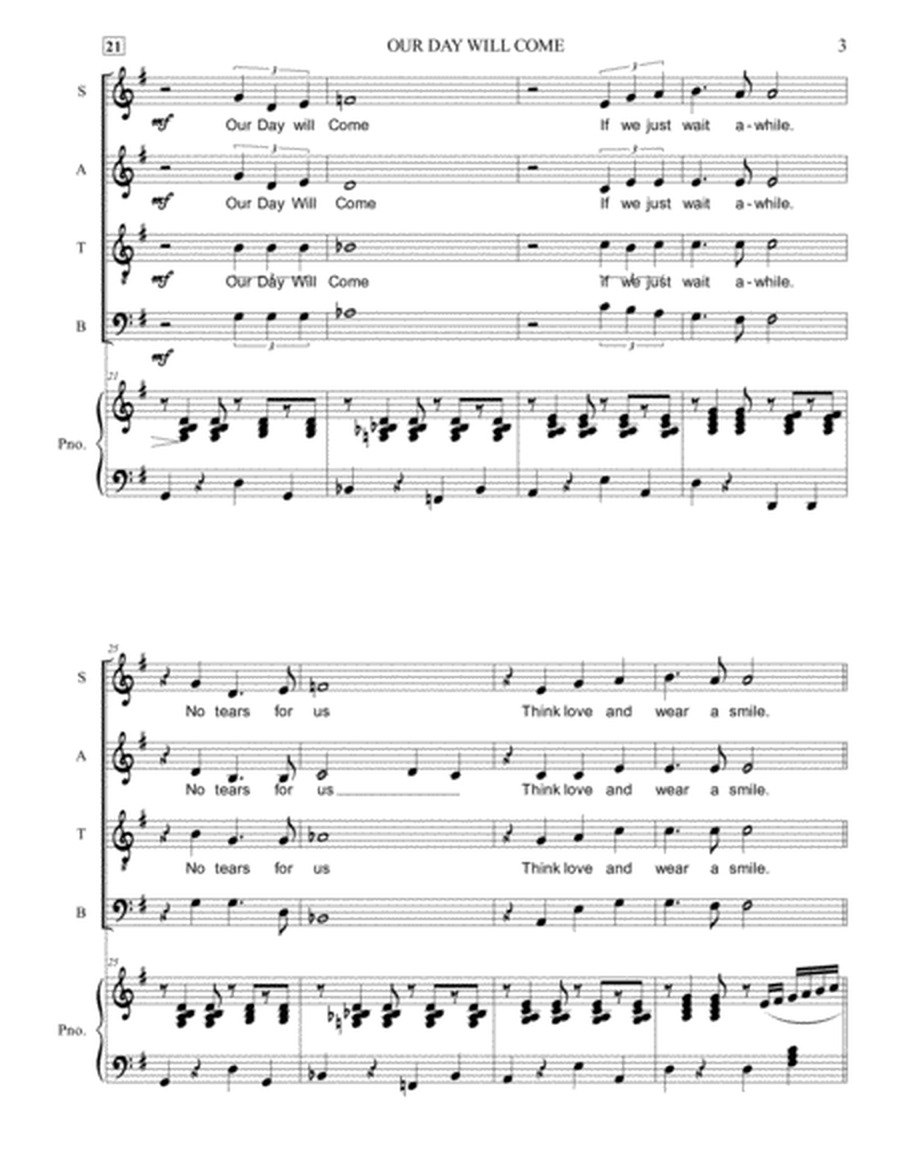 Our Day Will Come (Ruby & The Romantics)  SATB-Piano image number null