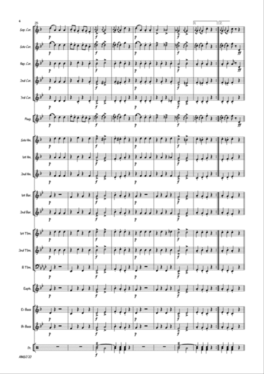 American Cadet - Brass Band March Brass Band scores gallery preview page 6