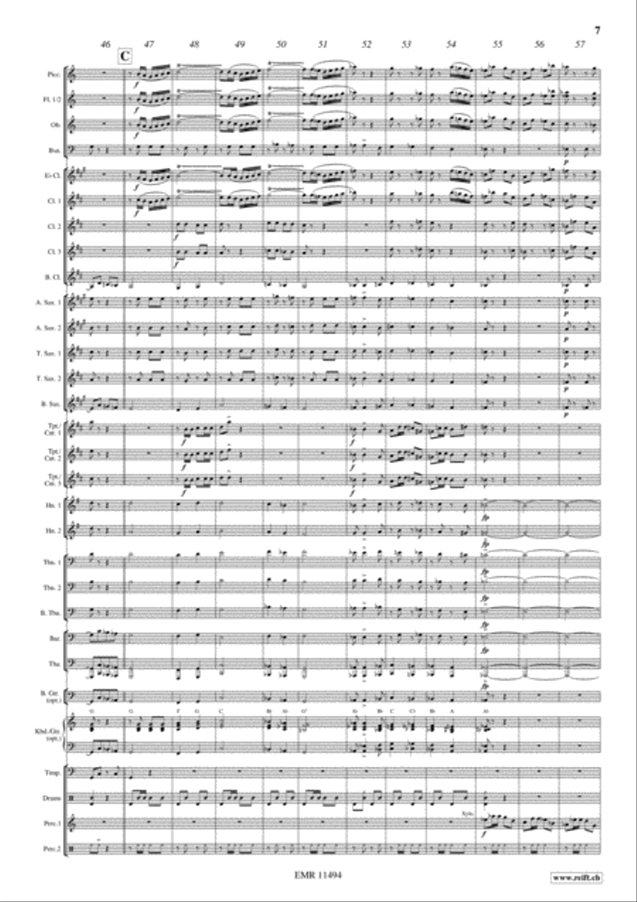 Flight To Sevilla Concert Band scores gallery preview page 8
