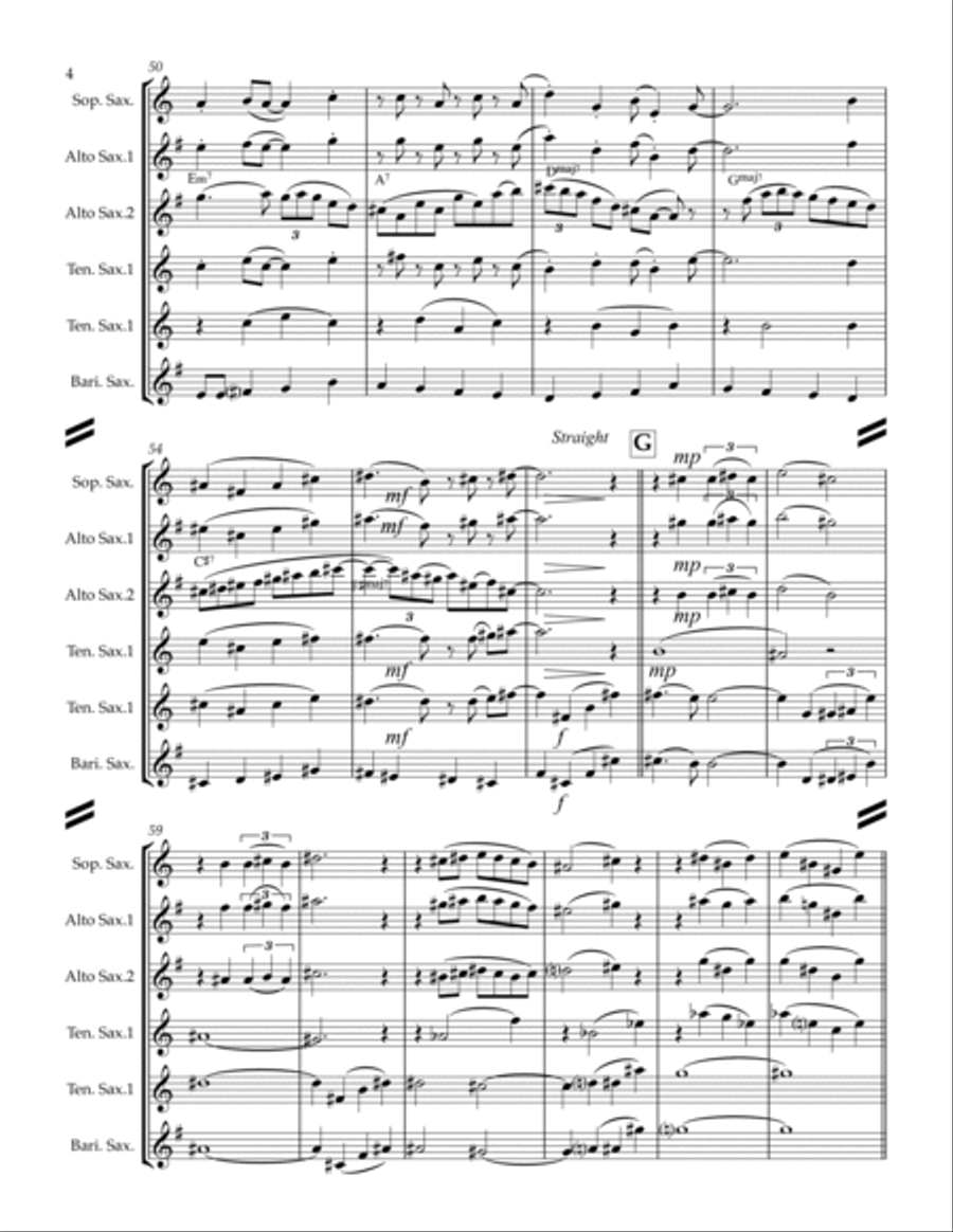 All The Things You Are Saxophone Quintet scores gallery preview page 5