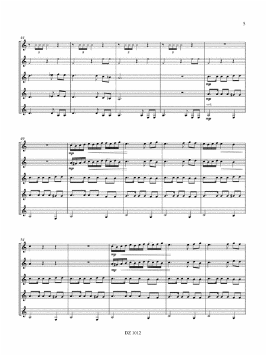 Paysage Ibérique Guitar Ensemble scores gallery preview page 5