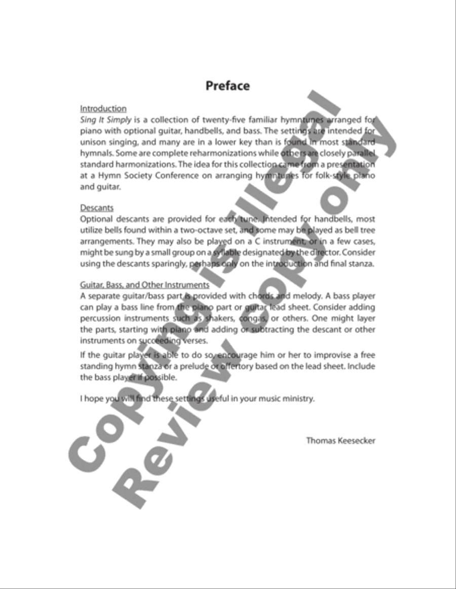 Sing It Simply, Volume I Choir scores gallery preview page 3