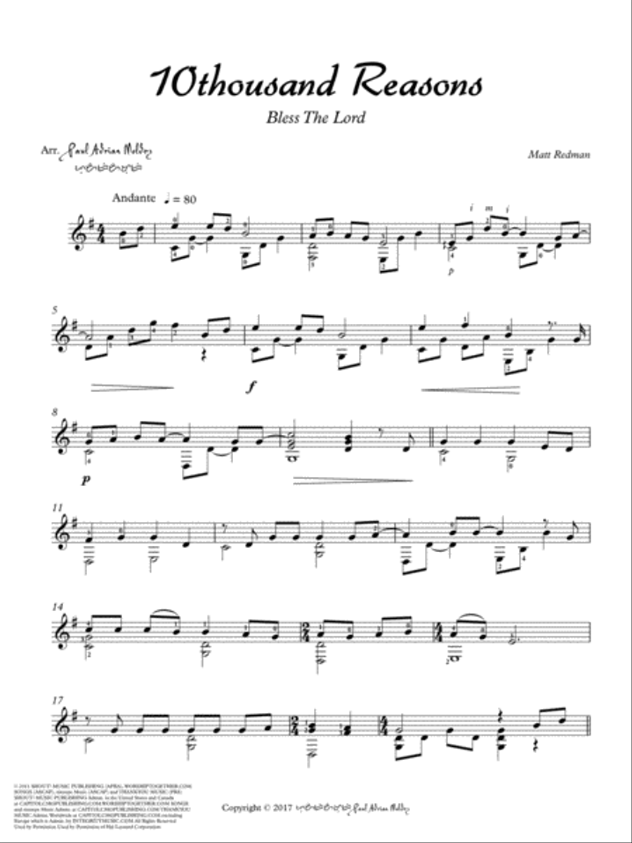 10,000 Reasons (Bless The Lord) Small Ensemble scores gallery preview page 3