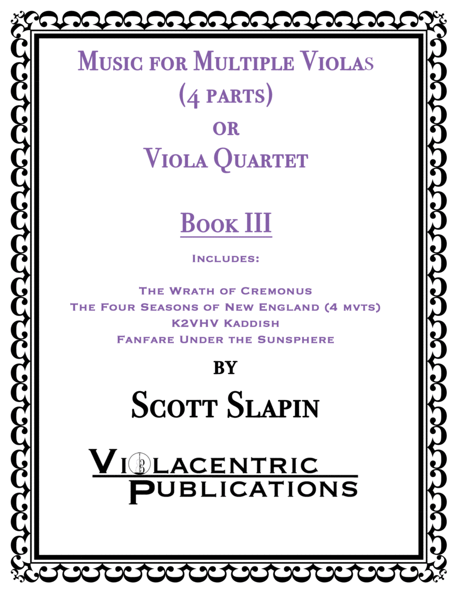 Music for Multiple Violas or Viola Quartet: Book 3