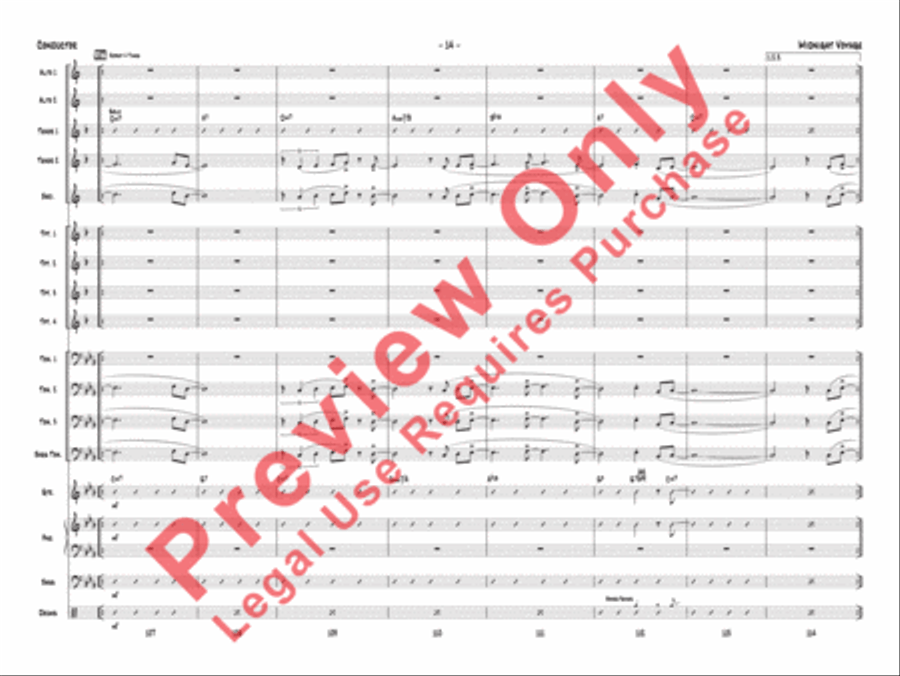Midnight Voyage (score only) Jazz Ensemble scores gallery preview page 34