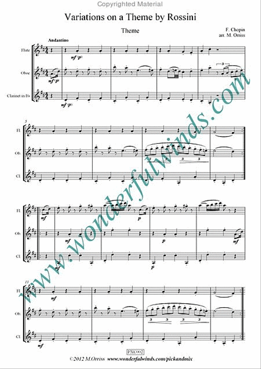 Variations On A Theme By Rossini Oboe scores gallery preview page 2