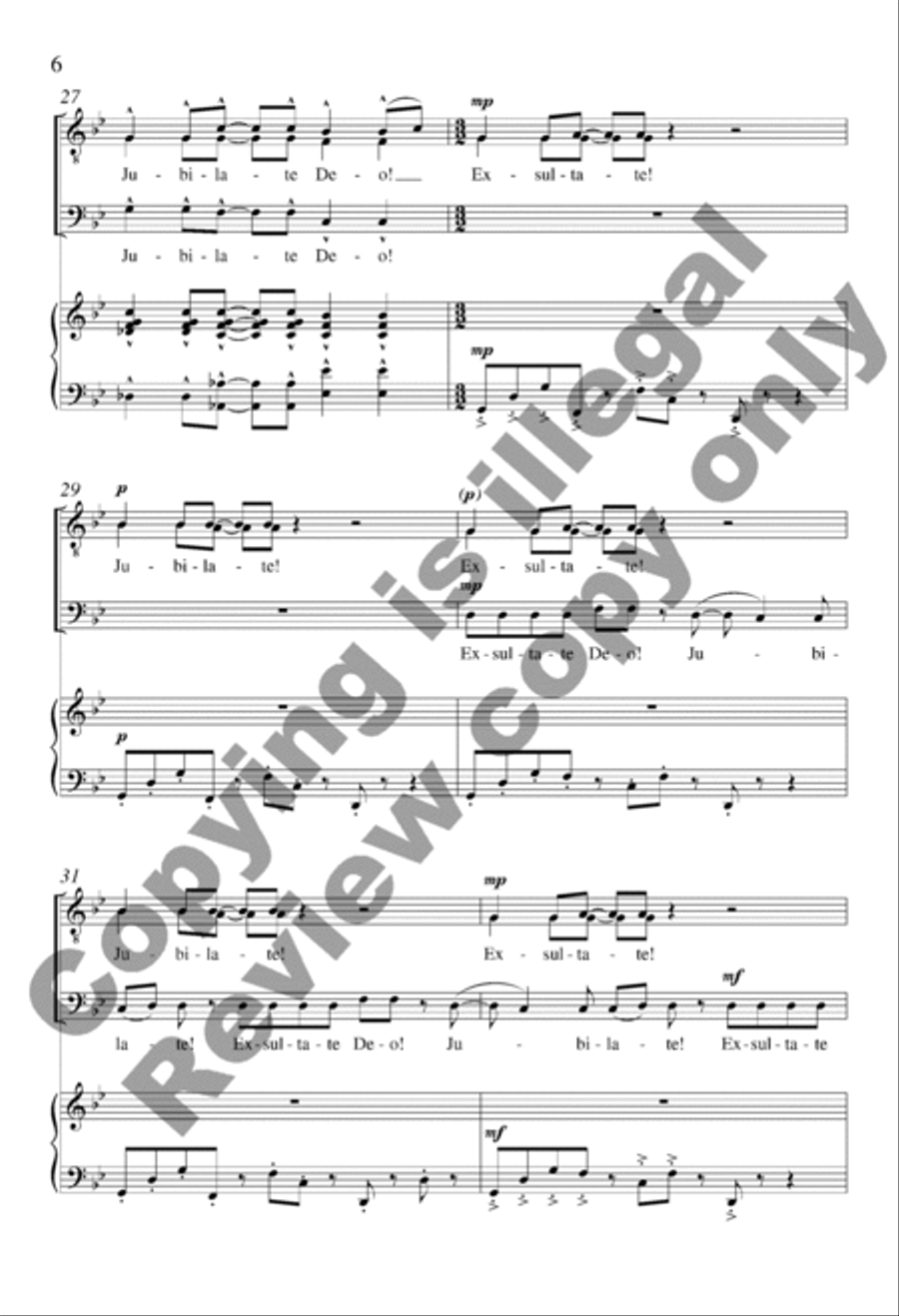 Exsultate! Jubilate! TTBB scores gallery preview page 6