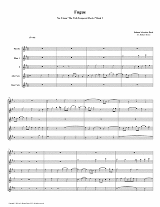 Fugue 09 from Well-Tempered Clavier, Book 2 (Flute Quintet)