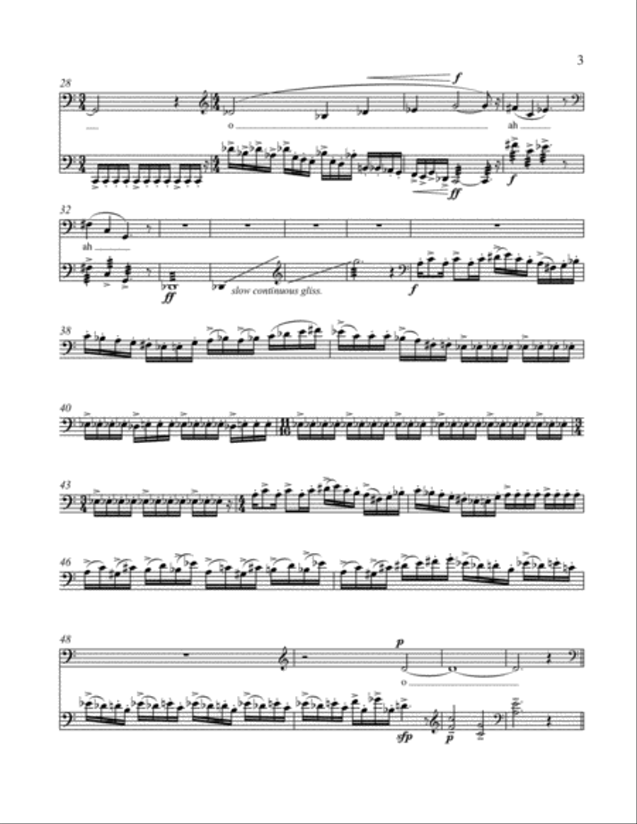 Aegupton: A Dance Piece for Baritone/Countertenor and Violoncello Baritone Voice scores gallery preview page 3