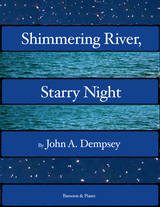 Book cover for Shimmering River, Starry Night (Bassoon and Piano)