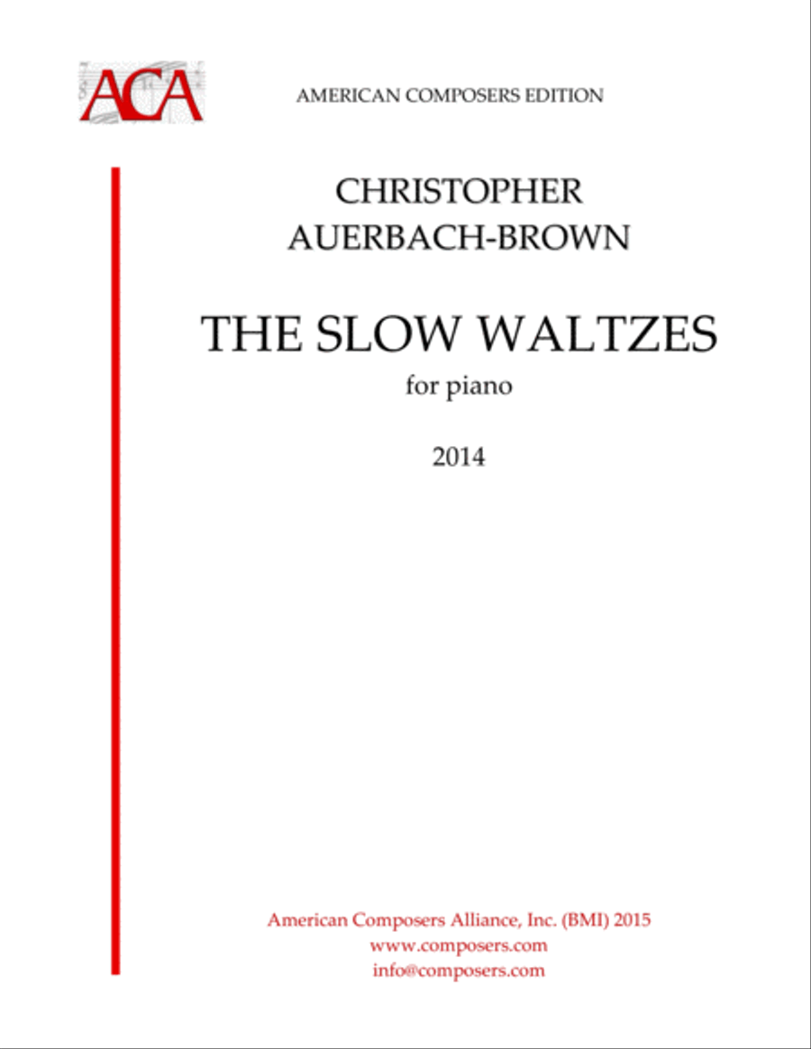 [Auerbach-Brown] Slow Waltzes Piano Solo scores gallery preview page 1