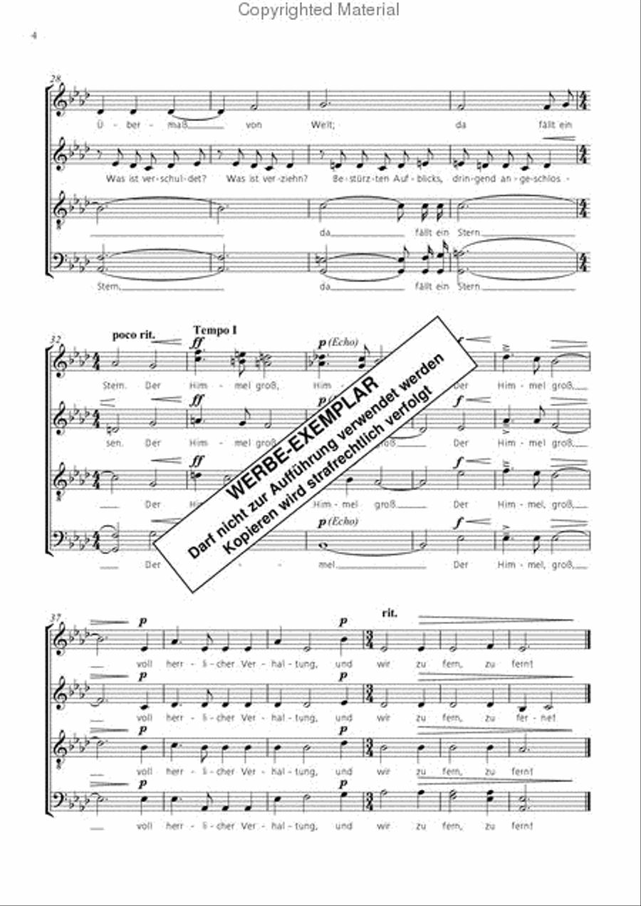 Nachthimmel und Sternenfall 4-Part scores gallery preview page 4
