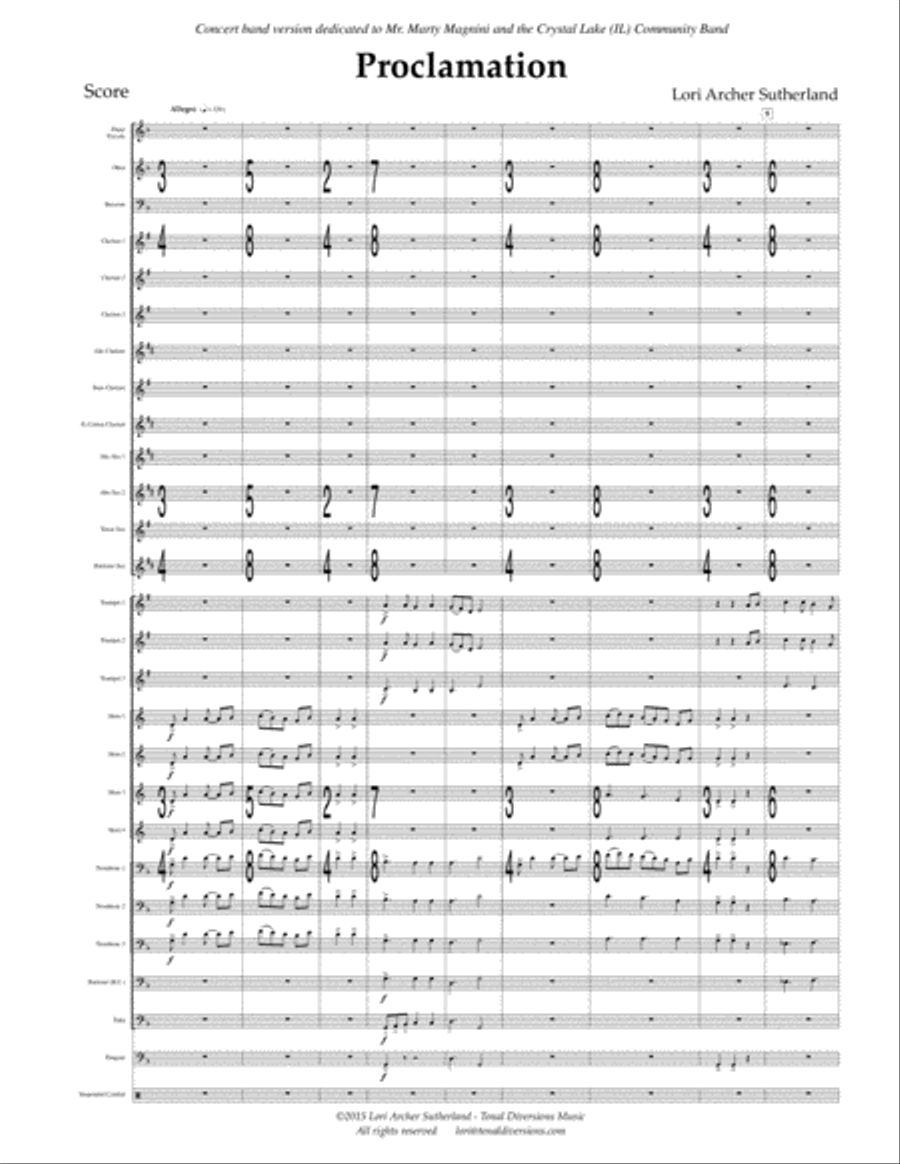 Proclamation Concert Band scores gallery preview page 2