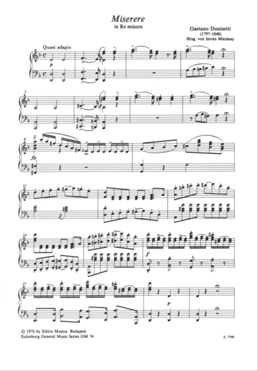 Miserere in D minor Mixed Choir scores gallery preview page 2
