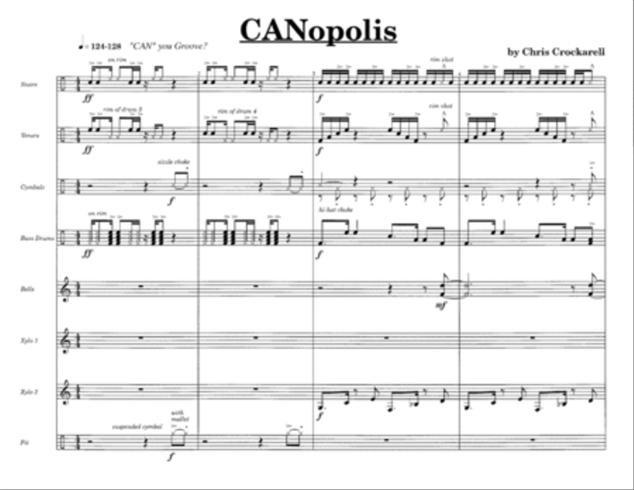 CANopolis w/Tutor Tracks Percussion Ensemble scores gallery preview page 4