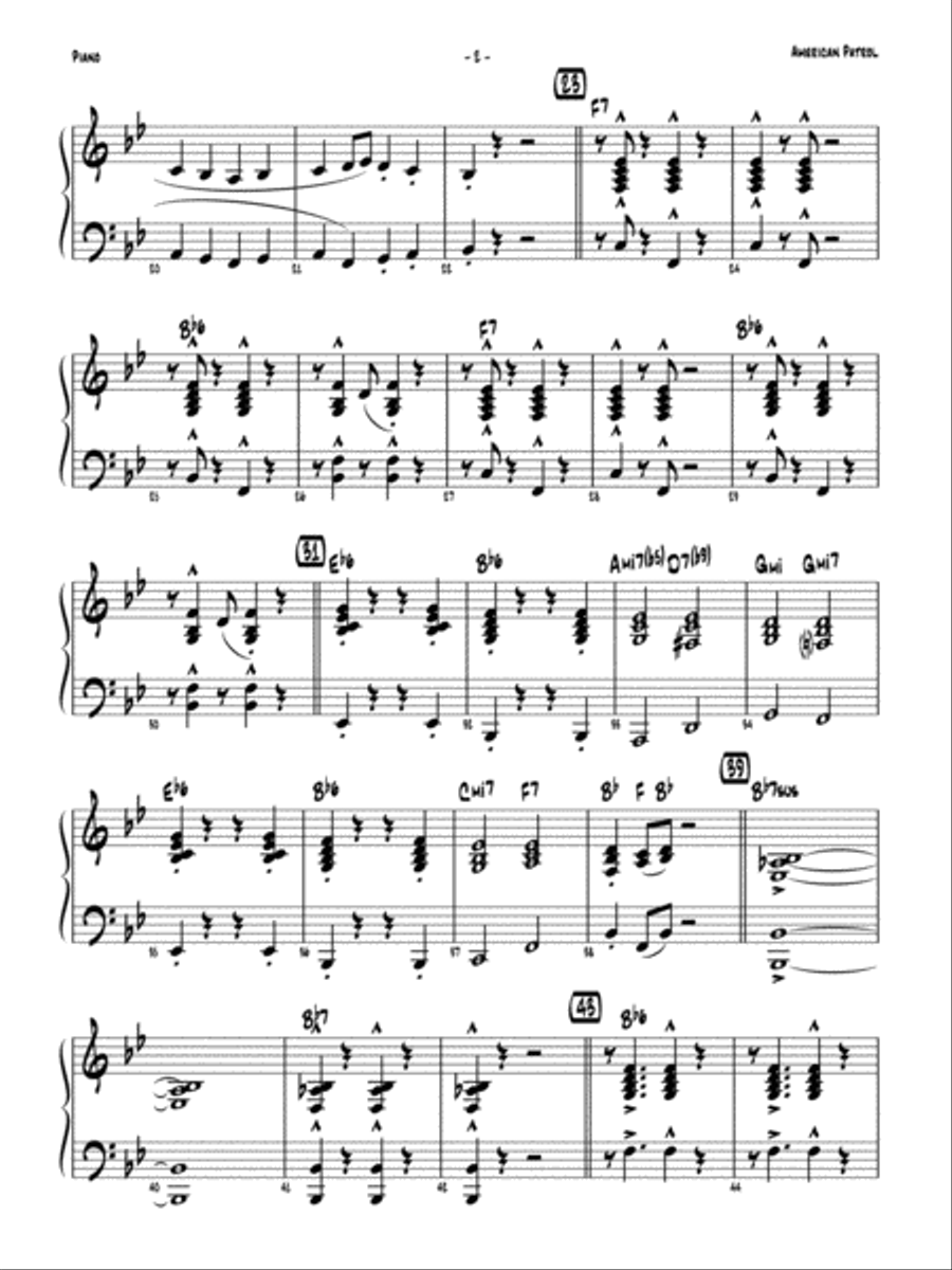 American Patrol: Piano Accompaniment Jazz Ensemble scores gallery preview page 2