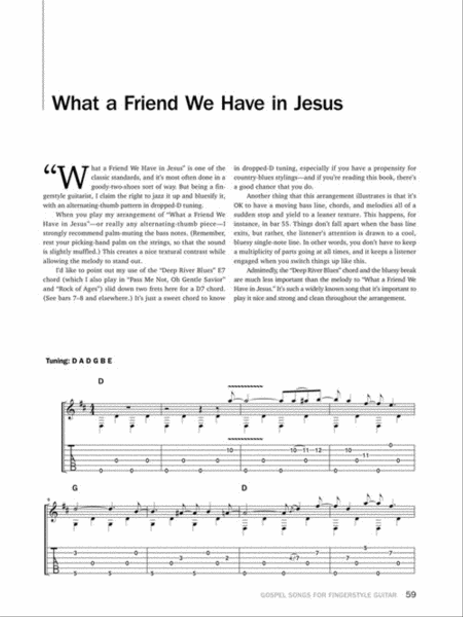 Gospel Songs for Fingerstyle Guitar Acoustic Guitar scores gallery preview page 6
