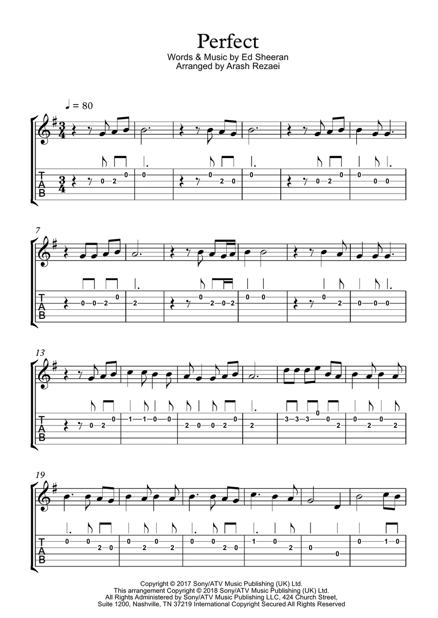 Perfect Acoustic Guitar scores gallery preview page 1