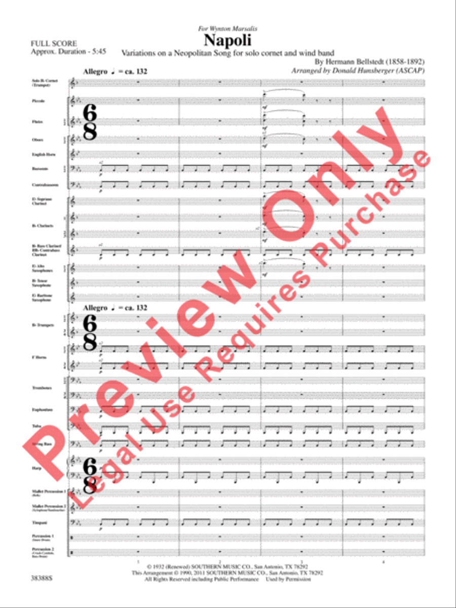 Napoli Napoli Concert Band scores gallery preview page 7