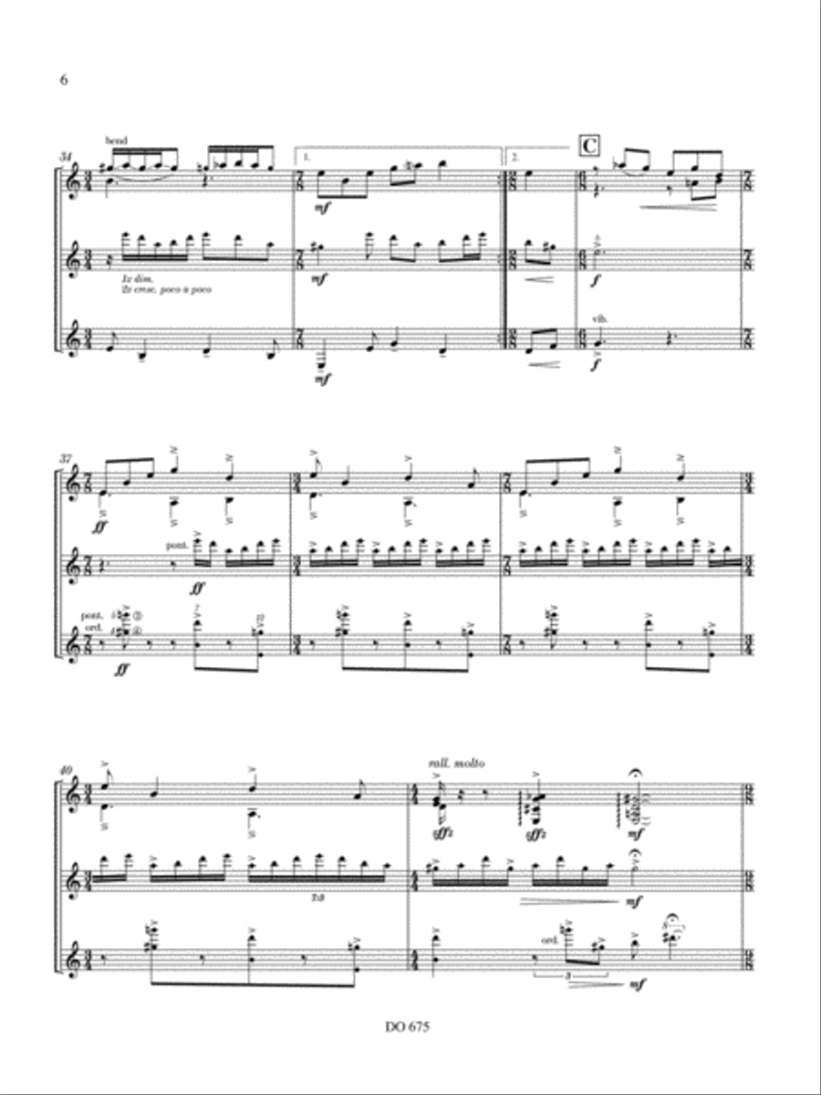 Trio Trio Guitar Ensemble scores gallery preview page 6