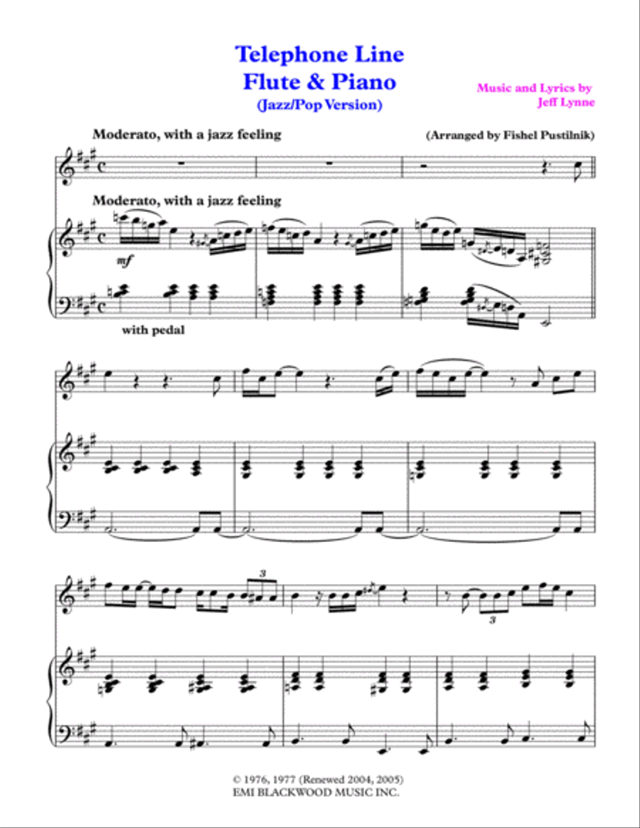 Telephone Line Flute Solo scores gallery preview page 2