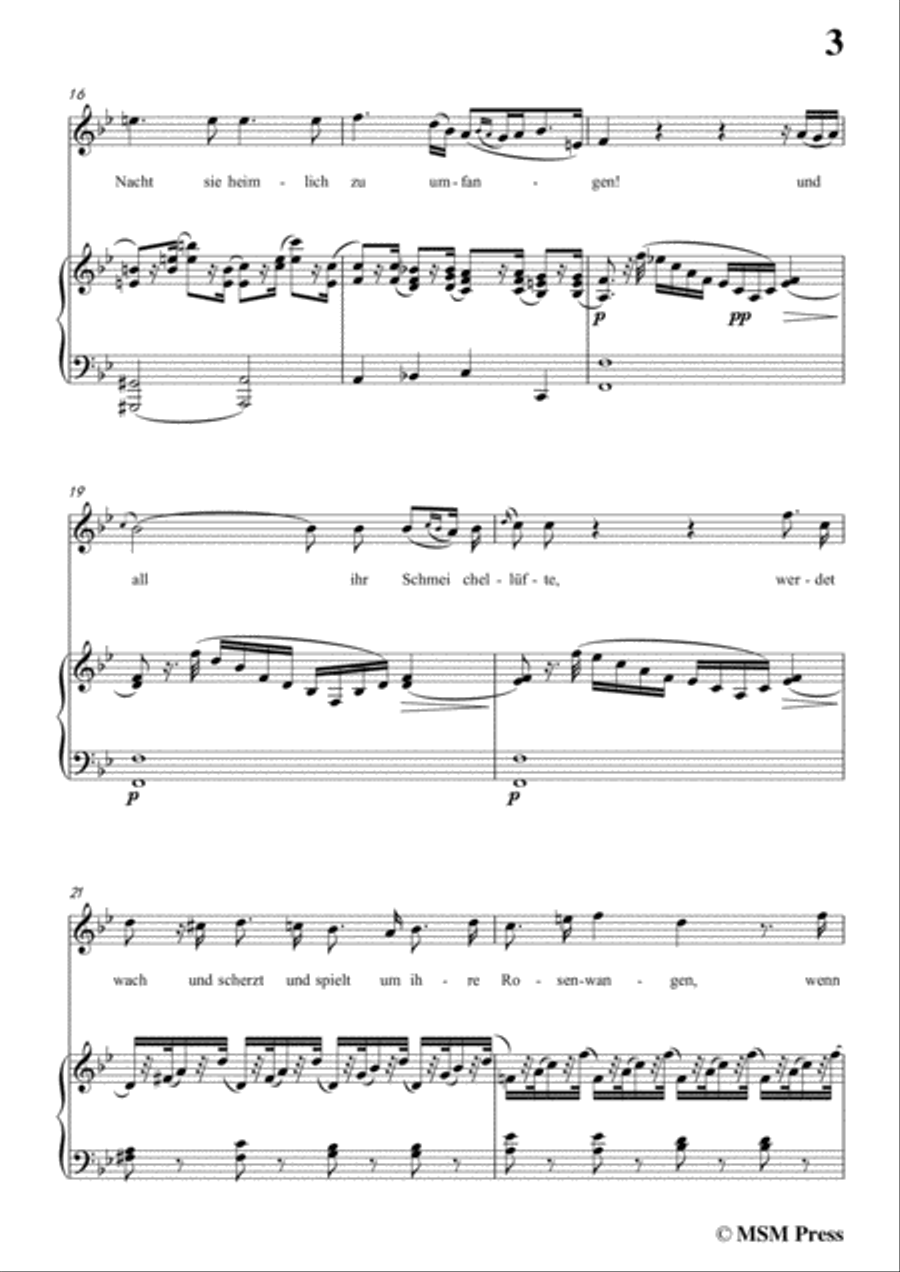 Schubert-Die Erwartung,Op.116,in B flat Major,for Voice&Piano Voice scores gallery preview page 5