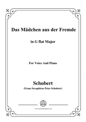 Schubert-Das Mädchen aus der Fremde,in G flat Major,for Voice&Piano