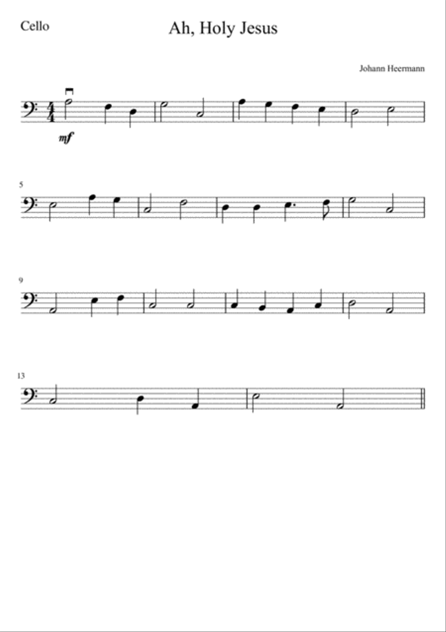 Ah Holy Jesus String Quartet scores gallery preview page 3