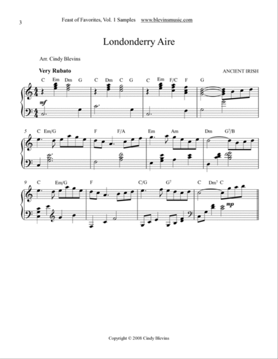Feast of Favorites, Vol. 1, 21 Solos for all harps Lap Harp scores gallery preview page 4