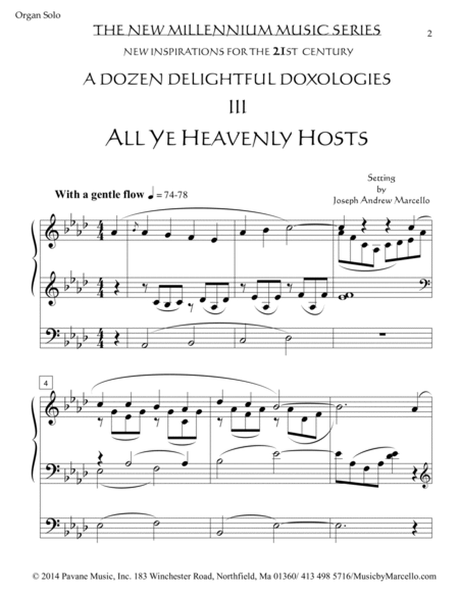 Delightful Doxology III - All Ye Heavenly Hosts - Organ (Ab) image number null