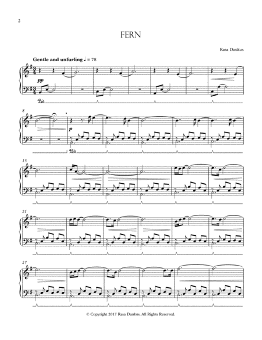 Fern Piano Solo scores gallery preview page 2